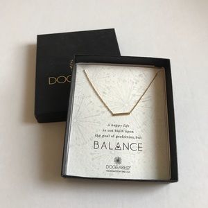 Dogeared gold bar necklace